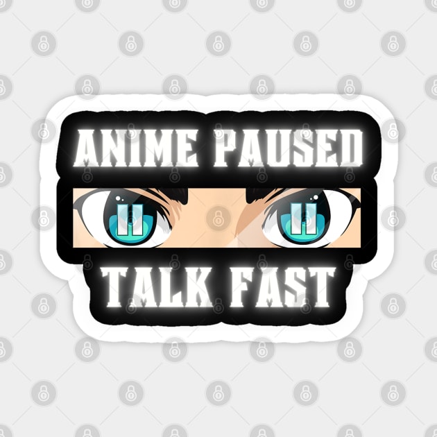 anime paused talk fast Sticker by Qurax